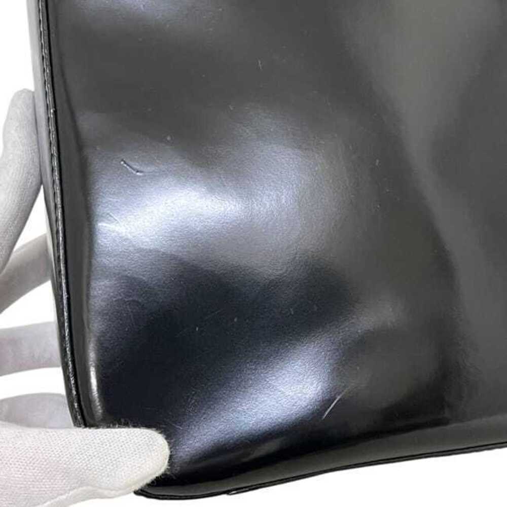Celine Shoulder Bag Black Leather F Logo Perforated Closure Shoulder - Picture 10 of 10